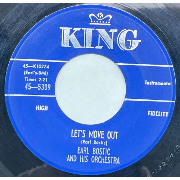 Earl Bostic Song of India / Let's Move Out 45 Rhythm & Blues King 5309 - Picture 2 of 4